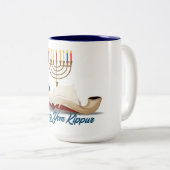 Tasse 2 Couleurs Yom Kippour (Devant droit)