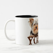 Tasse 2 Couleurs Yorkie (Gauche)