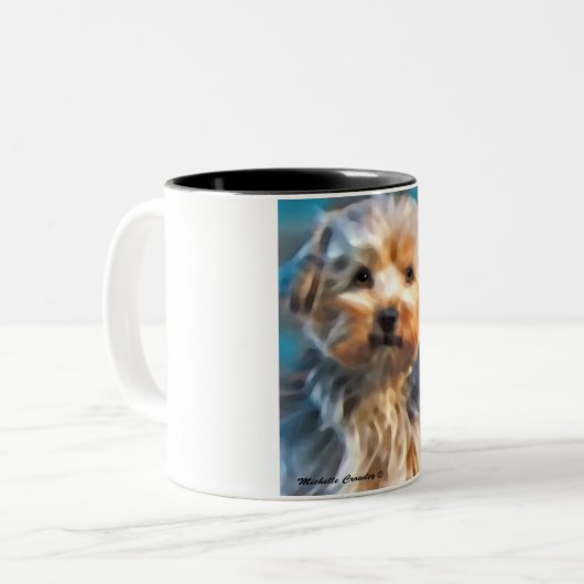 Tasse 2 Couleurs yorkie (Devant gauche)