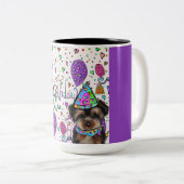 Tasse 2 Couleurs Yorkie Poo (Devant droit)