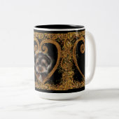 Tasse 2 Couleurs Yorkie Poo (Devant droit)
