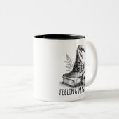 Tasse 2 Couleurs You Look Familiar Black Cat Feeling Magical Witch (Devant droit)