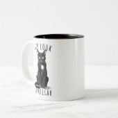 Tasse 2 Couleurs You Look Familiar Black Cat Feeling Magical Witch (Devant gauche)