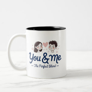 Tasse 2 Couleurs You & Me - Le Mélange Parfait Romantique