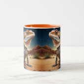 Tasse 2 Couleurs Young Frill-necked Lizard Wildlife Scene (Centre)