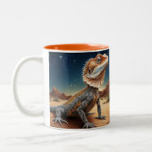 Tasse 2 Couleurs Young Frill-necked Lizard Wildlife Scene (Gauche)