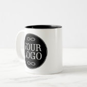 Tasse 2 Couleurs Your Logo - Dot - Background BLACK (Devant gauche)