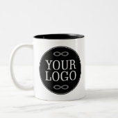Tasse 2 Couleurs Your Logo - Dot - Background BLACK (Gauche)
