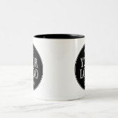 Tasse 2 Couleurs Your Logo - Dot - Background BLACK (Centre)