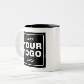 Tasse 2 Couleurs Your Logo - Square - Background BLACK (Devant gauche)