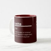 Tasse 2 Couleurs Yvette Girl Name Definition Personalized (Devant gauche)