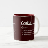 Tasse 2 Couleurs Yvette Girl Name Definition Personalized (Devant droit)