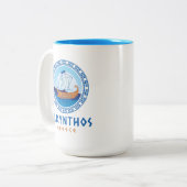 Tasse 2 Couleurs Zakynthos, Grèce Conception de navires grecs (Devant gauche)
