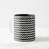 Tasse 2 Couleurs Zebra Black et Grey Chevron (Devant gauche)