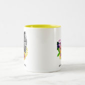 Tasse 2 Couleurs Zebra Daisies bleu (Centre)