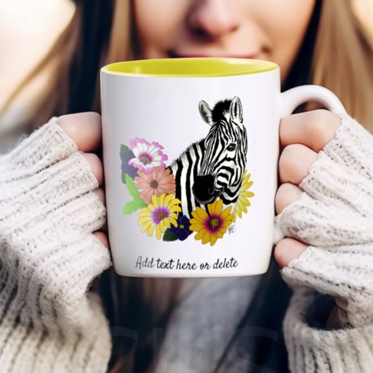 Tasse 2 Couleurs Zebra Daisies bleu