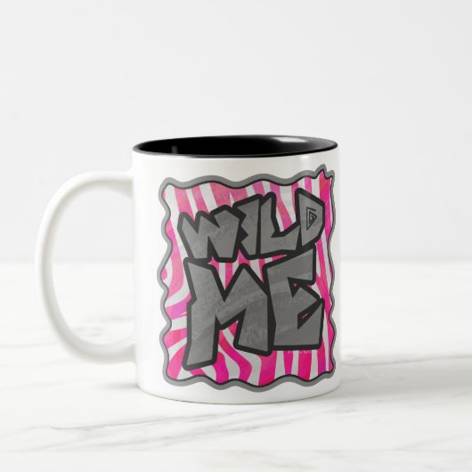 Tasse 2 Couleurs Zebra Hot Rose et White Wild Me (Gauche)