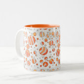 Tasse 2 Couleurs Zebra Orange et White Polka Dot (Devant gauche)