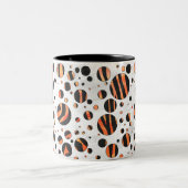 Tasse 2 Couleurs Zebra Pois noirs et orange (Centre)