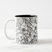 Tasse 2 Couleurs Zendoodle fleuri (Gauche)
