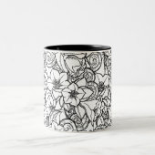 Tasse 2 Couleurs Zendoodle fleuri (Centre)