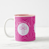 Tasse 2 Couleurs Zig rose vif Croix Zag blanc rose vif (Gauche)