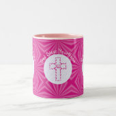 Tasse 2 Couleurs Zig rose vif Croix Zag blanc rose vif (Centre)
