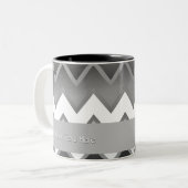 Tasse 2 Couleurs ZigZag - Monochrome (Devant gauche)