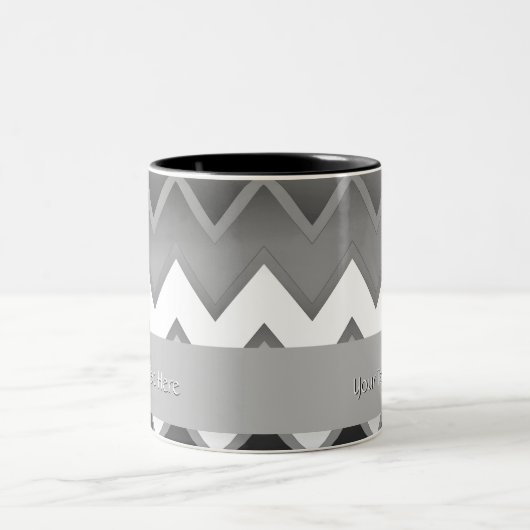 Tasse 2 Couleurs ZigZag - Monochrome (Centre)