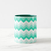 Tasse 2 Couleurs Zigzag (Turquoise, groen) (Centre)