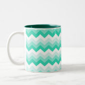 Tasse 2 Couleurs Zigzag (Turquoise, groen) (Gauche)