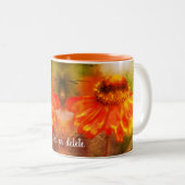 Tasse 2 Couleurs Zinnia Abstrait Flower Art personnalisé (Devant droit)