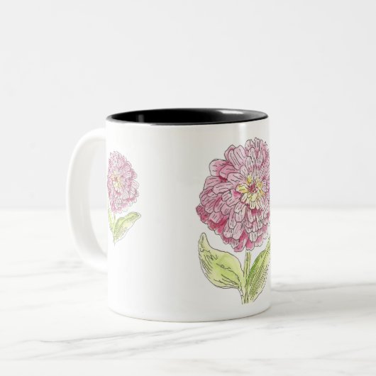 Tasse 2 Couleurs Zinnia éclate (Devant gauche)