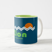 Tasse 2 Couleurs Zion National Park Retro (Devant droit)