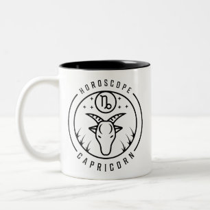 Tasse 2 Couleurs Zodiac CAPRICORN Horoscope Design