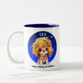 Tasse 2 Couleurs Zodiac Leo date du nom personnalisé (Gauche)