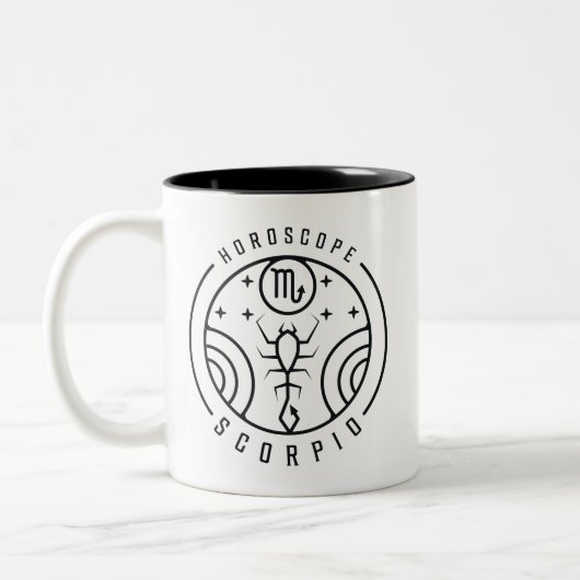 Tasse 2 Couleurs Zodiac SCORPIO Horoscope Design (Gauche)