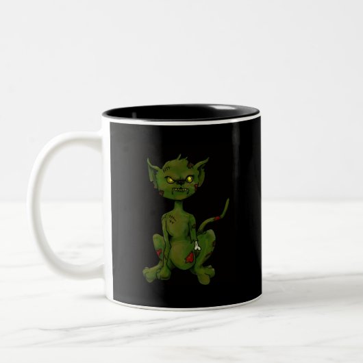 Tasse 2 Couleurs zombi-Kitty (Gauche)