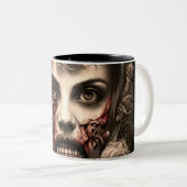 Tasse 2 Couleurs Zombie Babe 02 (Devant droit)
