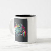 Tasse 2 Couleurs Zombie Unicorn (Devant gauche)