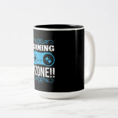 Tasse 2 Couleurs Zone de jeu cadeau Gamer (Devant droit)
