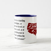 Tasse 2 Couleurs Zone de liberté de parole (Centre)