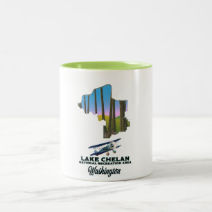 Tasse 2 Couleurs Zone nationale de loisirs du lac Chelan, Washingto