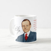 Tasse #2 de Calvin Coolidge "imposant le riche " (Devant gauche)
