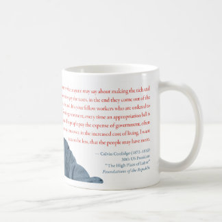 Tasse #2 de Calvin Coolidge "imposant le riche "