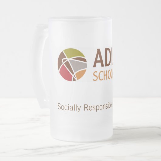 Tasse 2 en verre givré d'école d'Adler (Devant gauche)