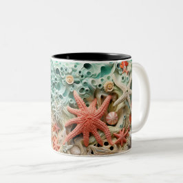 Tasse 2 Kleuren Under the sea Mug, Ocean Vibes Dr. Tweekleurige Koffiemok