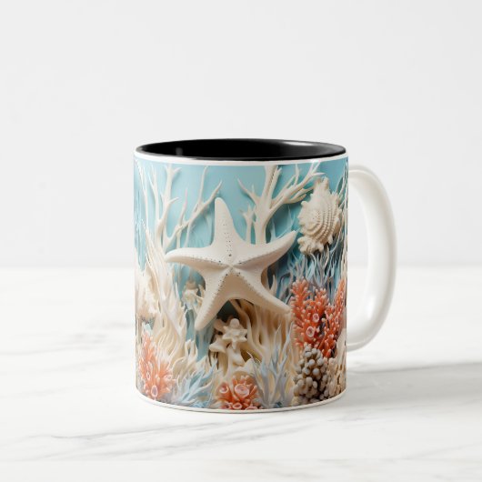 Tasse 2 Kleuren Under the sea Mug, Ocean Vibes Dr. Tweekleurige Koffiemok (Voorkant rechts)
