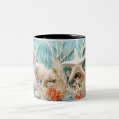 Tasse 2 Kleuren Under the sea Mug, Ocean Vibes Dr. Tweekleurige Koffiemok (Center)