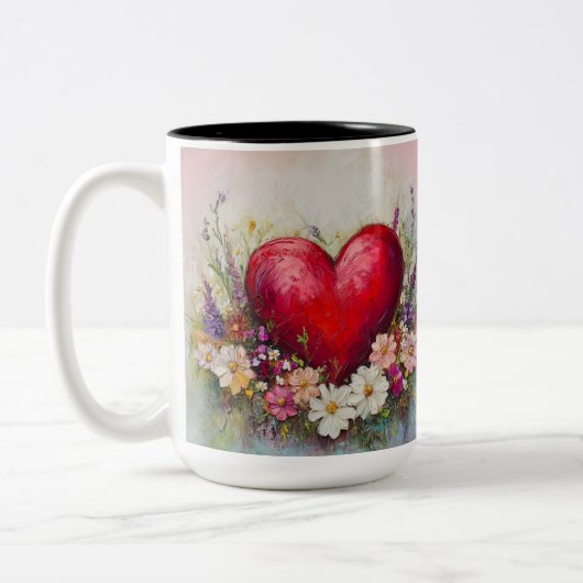 Tasse 2 Personalized Valentine Coffee Mug Tweekleurige Koffiemok (Links)
